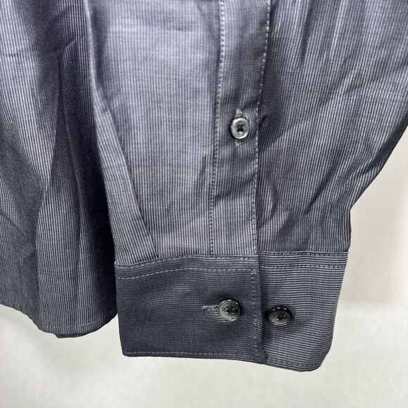 Calvin Klein Slim Fit Button Up Shirt Mens Size XL Gray Black Pinstripes NWT $79 - Picture 4 of 13